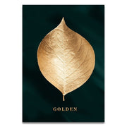 Image abstraite de feuilles de plantes dorées